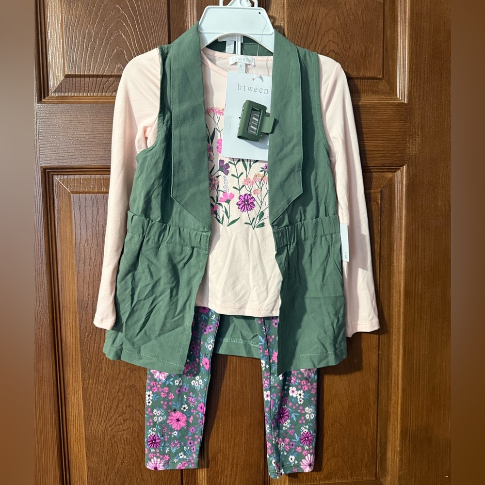 btween Green and Pink Kids Matching Set